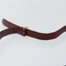 CARTIER Must Line Shoulder Bag Leather Bordeaux Gold Auth BA6028-8