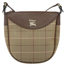 Burberrys Nova Check Shoulder Bag Canvas Beige Gold Auth BA6029-13