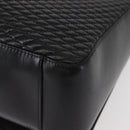 BALLY Shoulder Bag Leather Black Gold Auth BA6042-11