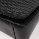 BALLY Shoulder Bag Leather Black Gold Auth BA6042-13