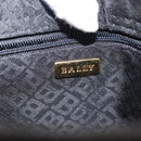 BALLY Shoulder Bag Leather Black Gold Auth BA6042-16