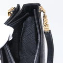 BALLY Shoulder Bag Leather Black Gold Auth BA6042-19