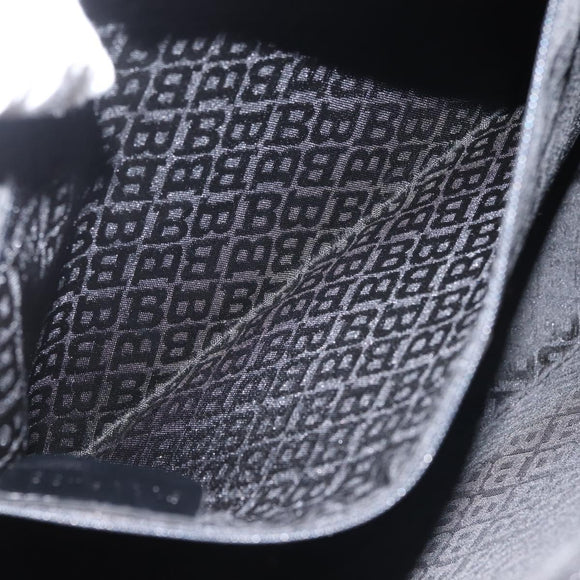 BALLY Shoulder Bag Leather Black Gold Auth BA6042