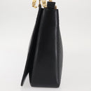 BALLY Shoulder Bag Leather Black Gold Auth BA6042-4