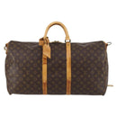LOUIS VUITTON Monogram Keepall Bandouliere 55 Boston Bag M41414 LV Auth BA6044-2