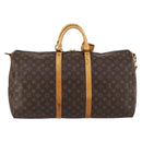 LOUIS VUITTON Monogram Keepall Bandouliere 55 Boston Bag M41414 LV Auth BA6044-3