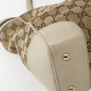 GUCCI GG Canvas Web Sherry Line Tote Bag Beige Red Green 257061 Auth BA6046-14