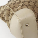 GUCCI GG Canvas Web Sherry Line Tote Bag Beige Red Green 257061 Auth BA6046-16