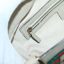 GUCCI GG Canvas Web Sherry Line Tote Bag Beige Red Green 257061 Auth BA6046-19
