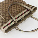 GUCCI GG Canvas Web Sherry Line Tote Bag Beige Red Green 257061 Auth BA6046-6