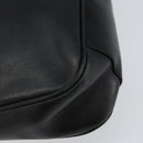 GUCCI Bamboo Hand Bag Leather Black Gold 001 3754 1638 Auth BA6049-16