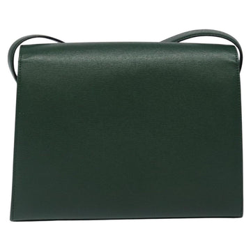 Christian Dior Shoulder Bag Leather Green Auth BA605 - 0