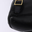 GUCCI Bamboo Backpack Leather Black Gold 003 1705 0030 Auth BA6050-18