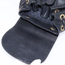 GUCCI Bamboo Backpack Leather Black Gold 003 1705 0030 Auth BA6050-10