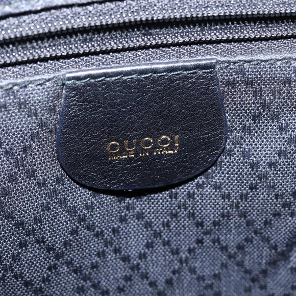 GUCCI Bamboo Backpack Leather Black Gold 003 1705 0030 Auth BA6050