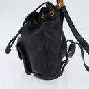 GUCCI Bamboo Backpack Leather Black Gold 003 1705 0030 Auth BA6050-3
