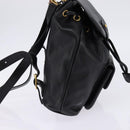 GUCCI Bamboo Backpack Leather Black Gold 003 1705 0030 Auth BA6050-4