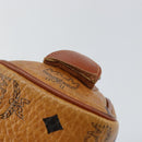 MCM Logogram Vicetos Hand Bag PVC Leather Brown Gold Auth BA6051-16