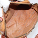 MCM Logogram Vicetos Hand Bag PVC Leather Brown Gold Auth BA6051-17