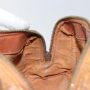 MCM Logogram Vicetos Hand Bag PVC Leather Brown Gold Auth BA6051-18