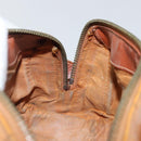 MCM Logogram Vicetos Hand Bag PVC Leather Brown Gold Auth BA6051-19