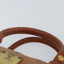 MCM Logogram Vicetos Hand Bag PVC Leather Brown Gold Auth BA6051-8