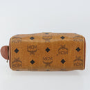 MCM Logogram Vicetos Hand Bag PVC Leather Brown Gold Auth BA6051-9