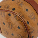 MCM Logogram Vicetos Hand Bag PVC Leather Brown Gold Auth BA6052-14