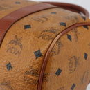 MCM Logogram Vicetos Hand Bag PVC Leather Brown Gold Auth BA6052-15