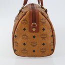 MCM Logogram Vicetos Hand Bag PVC Leather Brown Gold Auth BA6052-4