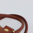 MCM Logogram Vicetos Hand Bag PVC Leather Brown Gold Auth BA6052-8