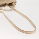 Salvatore Ferragamo Vala Hand Bag Leather 2way Beige Gold Auth BA6053-10