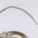 PRADA Hand Bag Leather 2way Beige Silver Auth BA6054-14