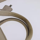 PRADA Hand Bag Leather 2way Beige Silver Auth BA6054-8