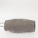 Stella MacCartney Chain Fabera Shoulder Bag Suede Gray Silver Auth BA6056-5