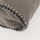 Stella MacCartney Chain Fabera Shoulder Bag Suede Gray Silver Auth BA6056-16