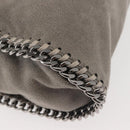 Stella MacCartney Chain Fabera Shoulder Bag Suede Gray Silver Auth BA6056-18