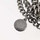 Stella MacCartney Chain Fabera Shoulder Bag Suede Gray Silver Auth BA6056-9