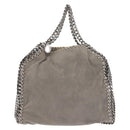 Stella MacCartney Chain Fabera Shoulder Bag Suede Gray Silver Auth BA6056-13