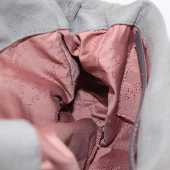 Stella MacCartney Chain Fabera Shoulder Bag Suede Gray Silver Auth BA6056