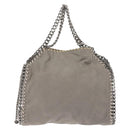 Stella MacCartney Chain Fabera Shoulder Bag Suede Gray Silver Auth BA6056-2
