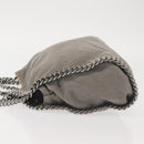 Stella MacCartney Chain Fabera Shoulder Bag Suede Gray Silver Auth BA6056-4
