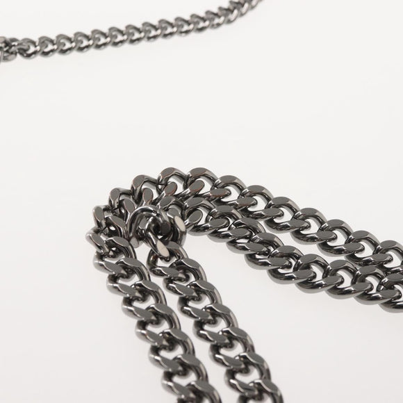 Stella MacCartney Chain Fabera Shoulder Bag Suede Gray Silver Auth BA6056