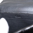 Chloe Elsie Shoulder Bag Enamel Black Gold Auth BA6058-18