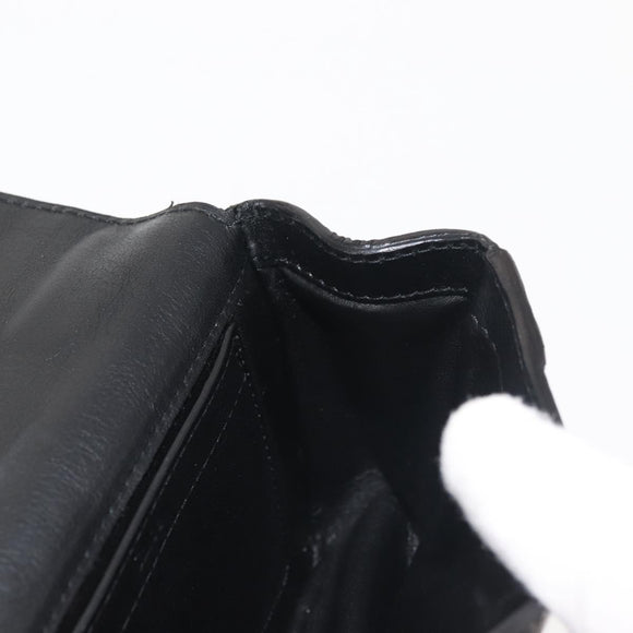 Chloe Elsie Shoulder Bag Enamel Black Gold Auth BA6058