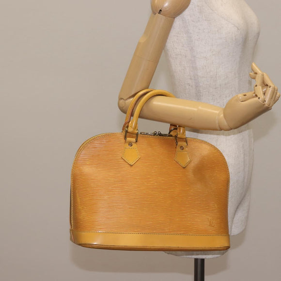 LOUIS VUITTON Epi Alma Hand Bag Yellow M52149 LV Auth BA6059
