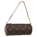 LOUIS VUITTON Monogram Papillon Pouch LV Auth BA6063-1