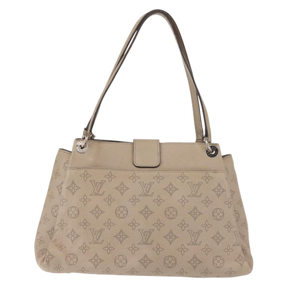 LOUIS VUITTON Monogram Mahina Sevres Bag Leather Beige M41791 LV Auth BA6064