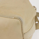 CHANEL Chain Shoulder Bag Lamb Skin Beige Gold CC Auth BA6065-11