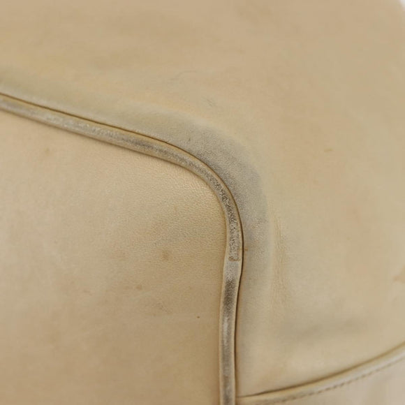 CHANEL Chain Shoulder Bag Lamb Skin Beige Gold CC Auth BA6065